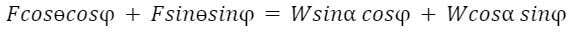 Moving all the terms with F to the right side of the equation